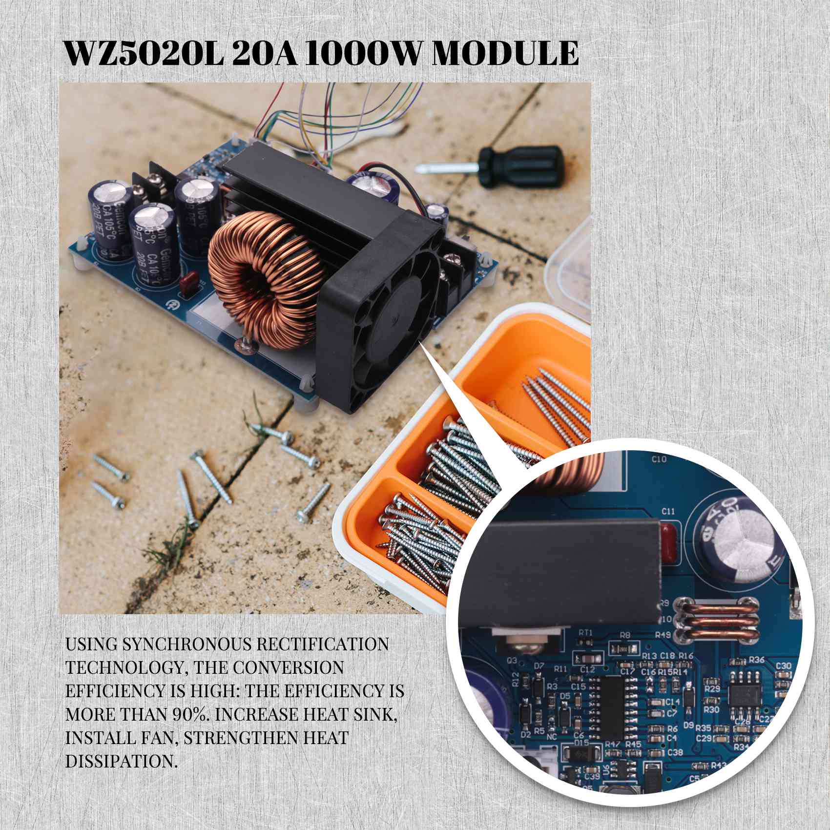 Persevering- WZ5020L 20A 1000W - Step Down Dc Power Supply Module 1000W recension och pris